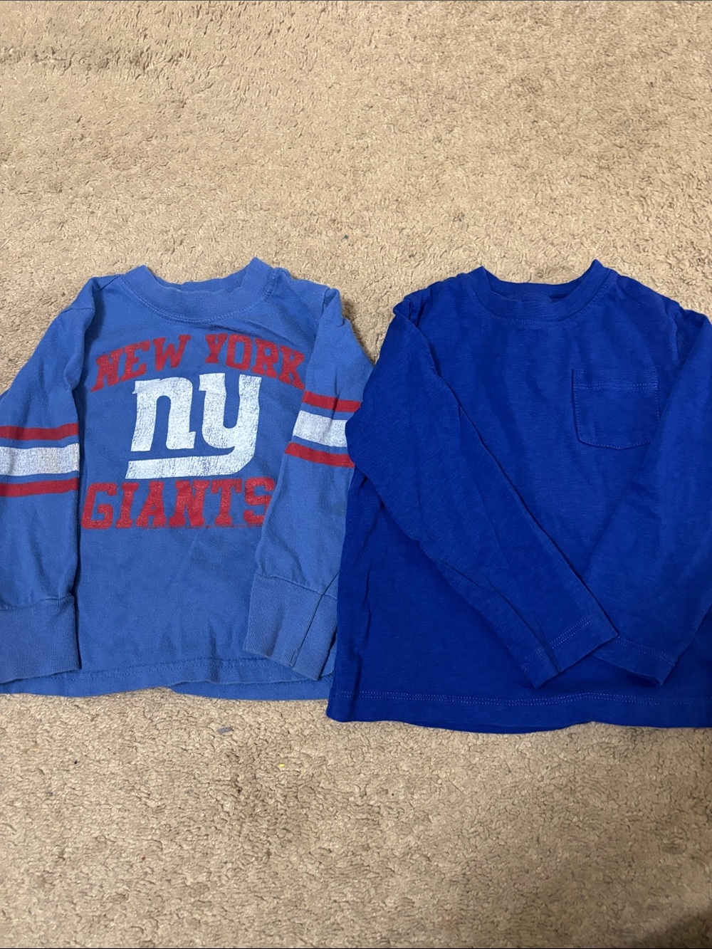 GAP Boys Long-Sleeve Blue Graphic & Solid Tees